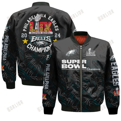 Philadelphia Eagles Super Bowl LIX Champions Soaring High Bomber Jacket