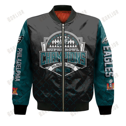 Philadelphia Eagles Super Bowl LIX Champions The Reign Begins Bomber Jacket
