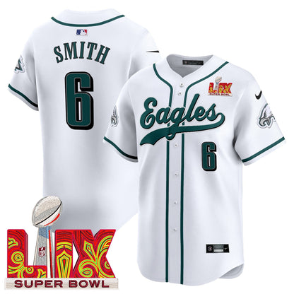 Philadelphia Eagles Midnight Green Super Bowl LIX Vapor Baseball Jersey - All Stitched