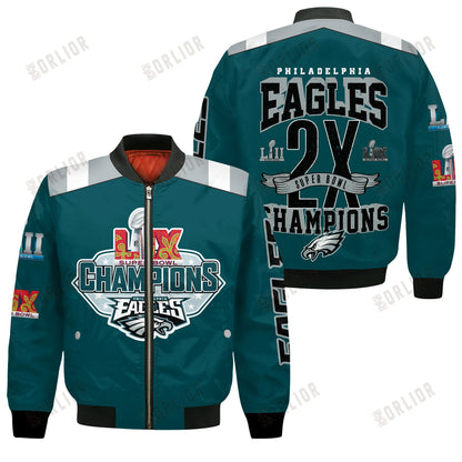 Philadelphia Eagles Super Bowl LIX Champions Fly High Bomber Jacket