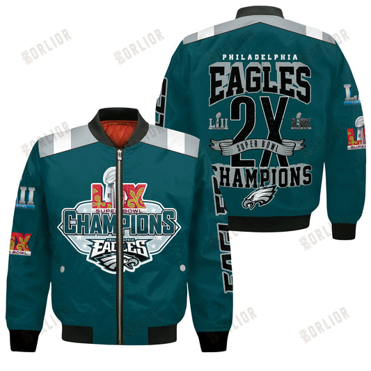 Philadelphia Eagles Super Bowl LIX Champions Fly High Bomber Jacket