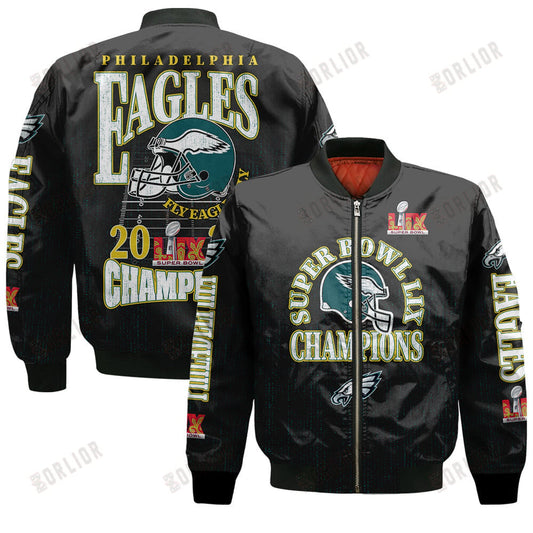Philadelphia Eagles Super Bowl LIX Champions Fear The Flock Bomber Jacket