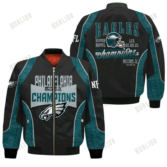 Philadelphia Eagles Super Bowl LIX Champions Keep The Fire Of Victory Bomber Jacket