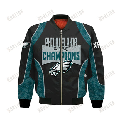 Philadelphia Eagles Super Bowl LIX Champions Keep The Fire Of Victory Bomber Jacket