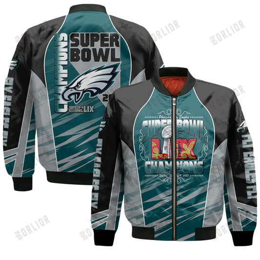 Philadelphia Eagles Super Bowl LIX Champions Clutch Moments Bomber Jacket