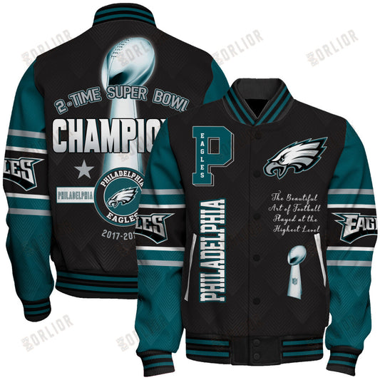Philadelphia Eagles Super Bowl LIX Champions 2024 Explode And Ascend Varsity Jacket