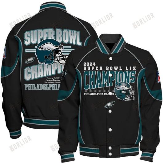 Philadelphia Eagles Super Bowl LIX Champions Brotherhood, Grit, Glory Varsity Jacket