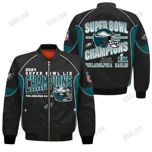 Philadelphia Eagles Super Bowl LIX Champions Brotherhood, Grit, Glory Bomber Jacket