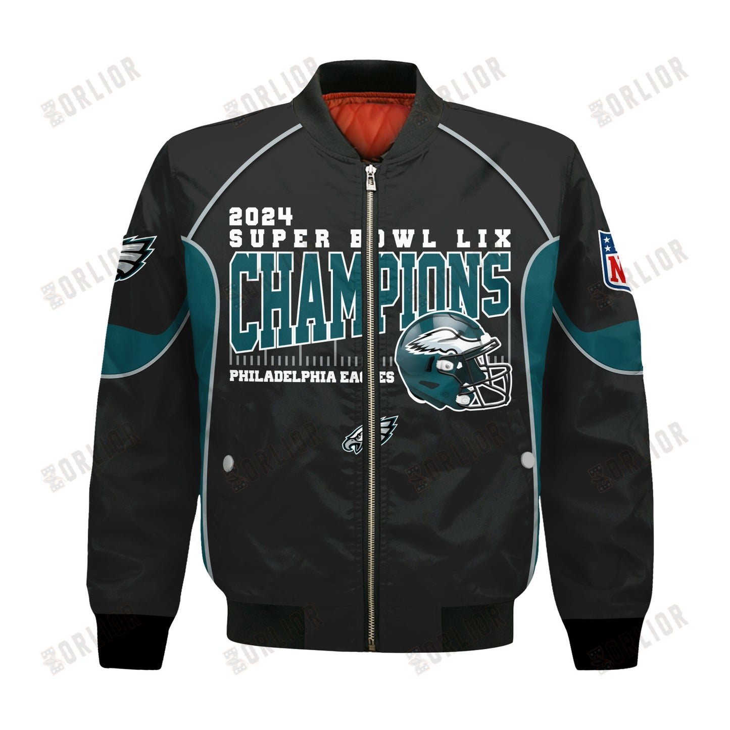 Philadelphia Eagles Super Bowl LIX Champions Brotherhood, Grit, Glory Bomber Jacket
