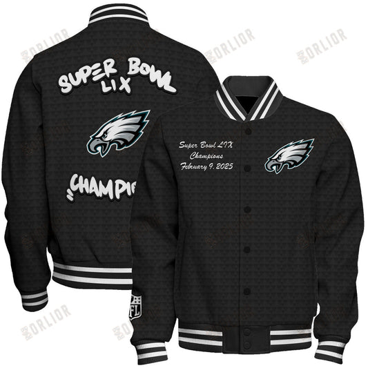 Philadelphia Eagles Super Bowl LIX Champions Wings Of Conquest Varsity Jacket