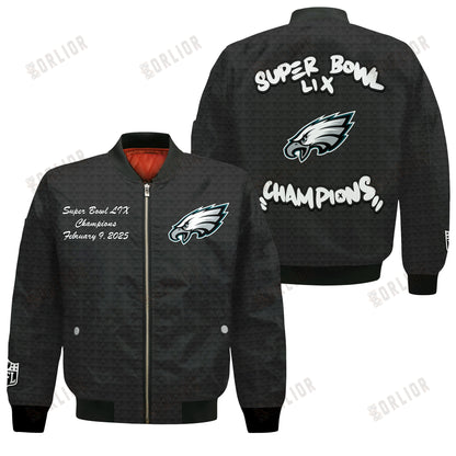 Philadelphia Eagles Super Bowl LIX Champions Wings Of Conquest Bomber Jacket