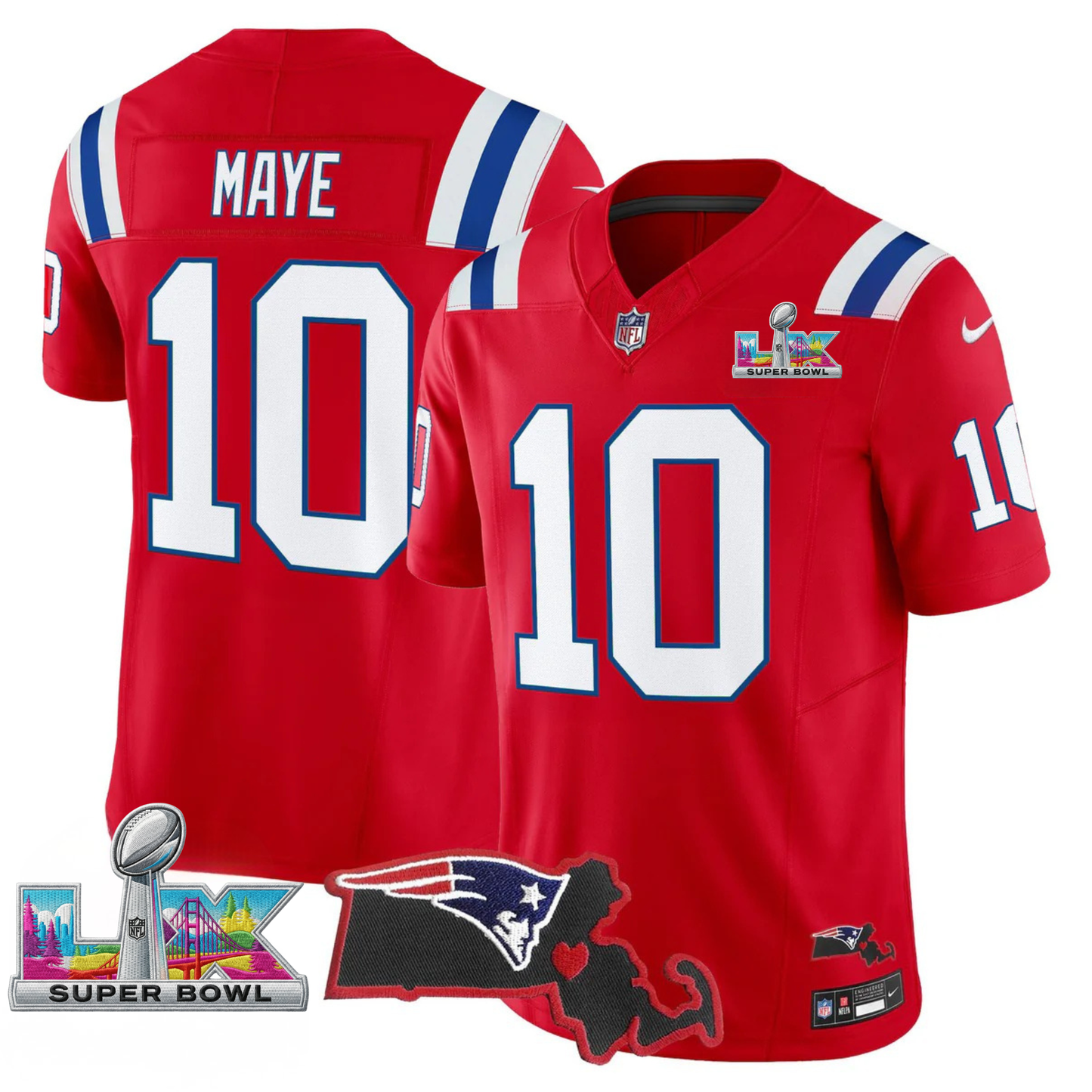 NE SB LX Game Patch Vapor Limited Jersey - All Stitched