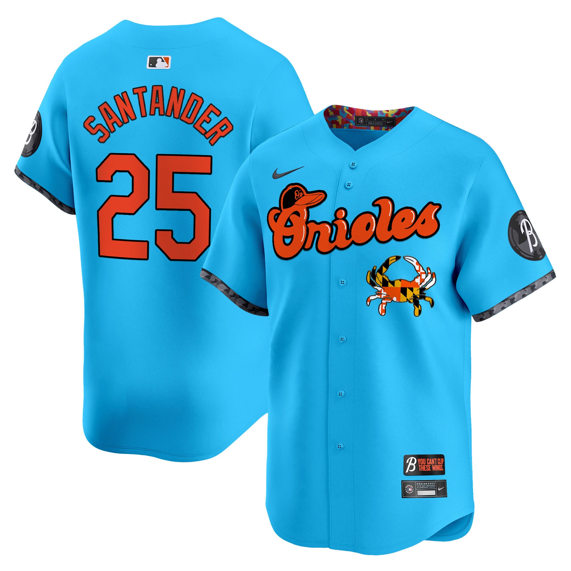 Baltimore Orioles Maryland Blue Crab Vapor Premier Limited Jersey - All Stitched