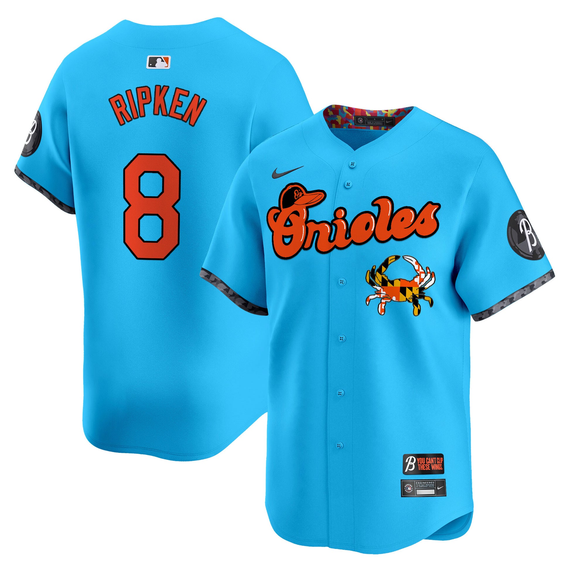 Baltimore Orioles Maryland Blue Crab Vapor Premier Limited Jersey - All Stitched