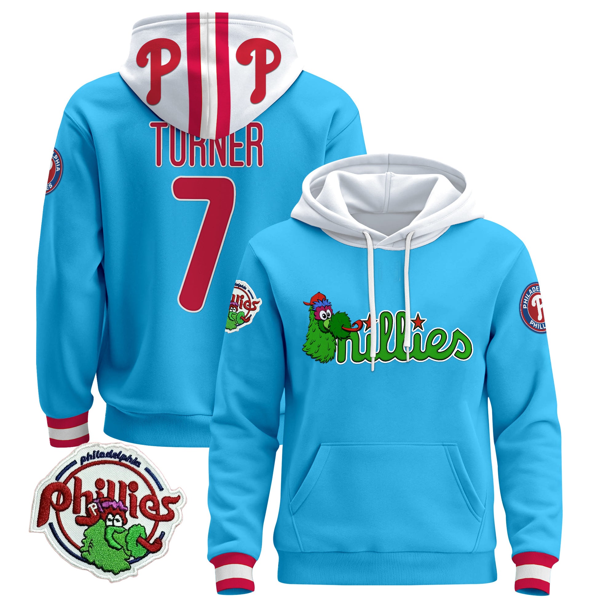 Men's Philadelphia Phillies Phanatic Patch Pullover Hoodie - All Stitched