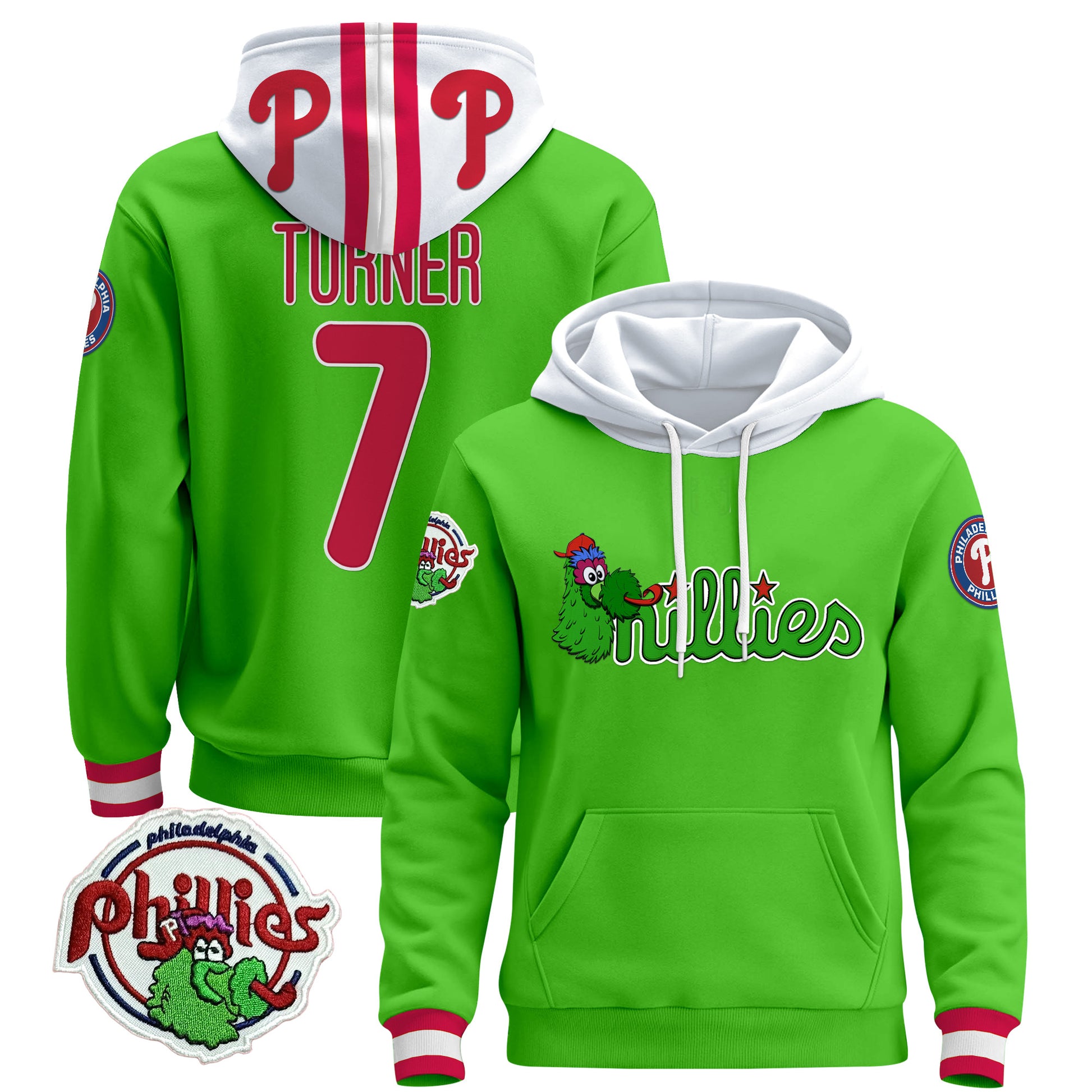 Men's Philadelphia Phillies Phanatic Patch Pullover Hoodie - All Stitched