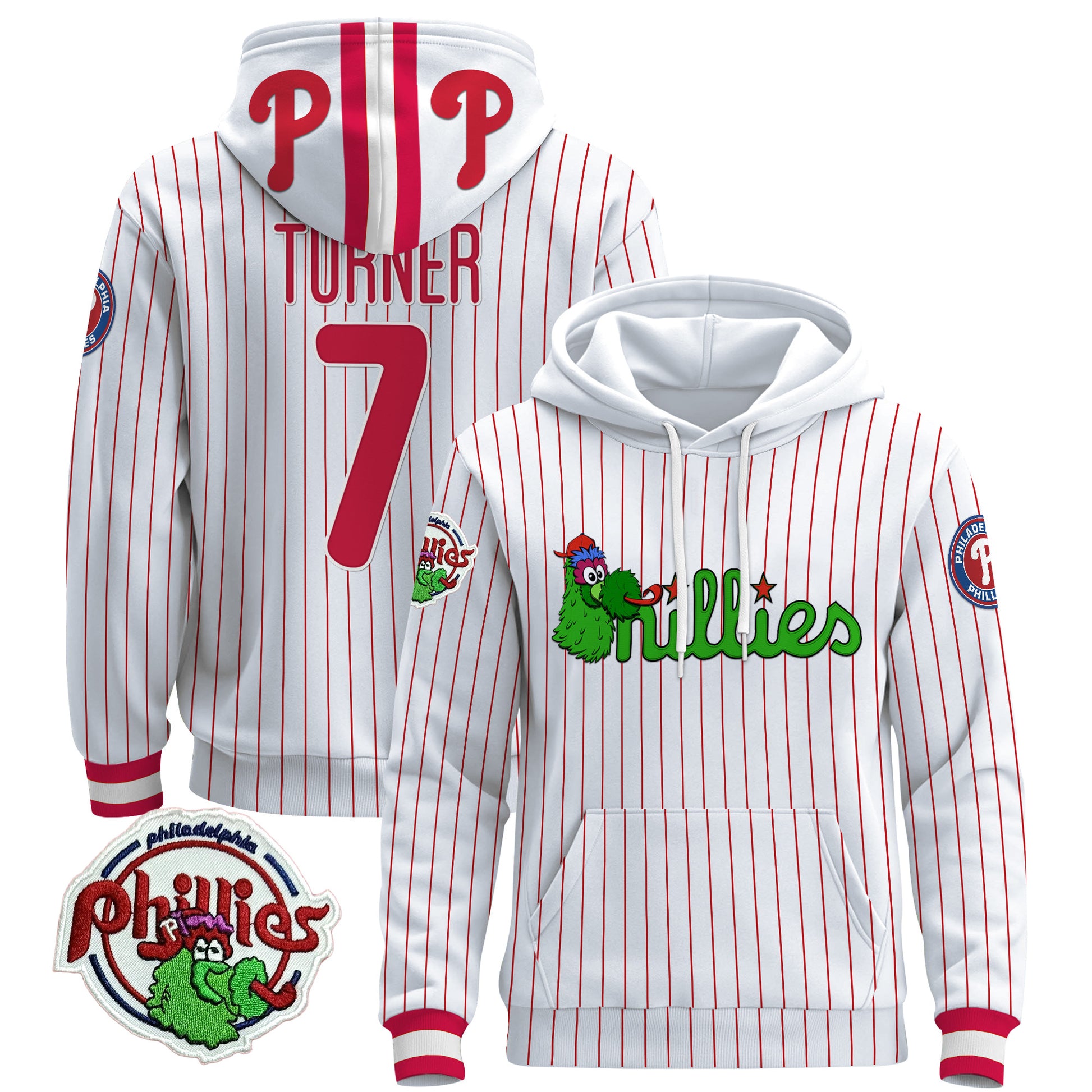 Men's Philadelphia Phillies Phanatic Patch Pullover Hoodie - All Stitched