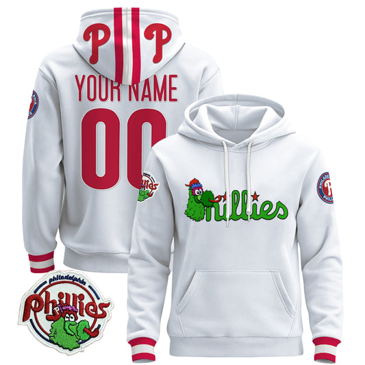 Philadelphia Phillies Phanatic Patch Custom Pullover Hoodie - All Stitched