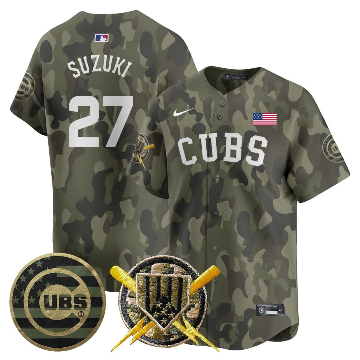 Men's Chicago Cubs 2025 Armed Forces Jersey - All Stitched