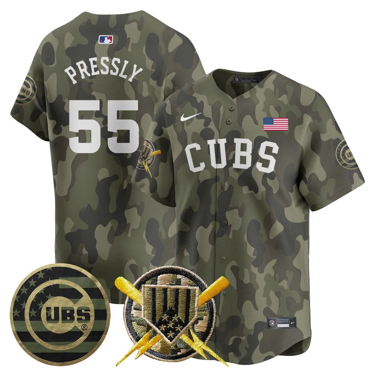 Men's Chicago Cubs 2025 Armed Forces Jersey - All Stitched