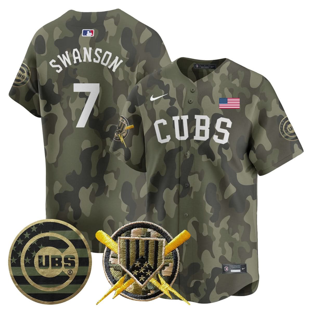 Men's Chicago Cubs 2025 Armed Forces Jersey - All Stitched