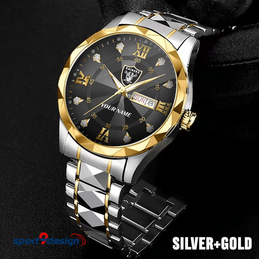 Las Vegas Raiders - American Football Men Luxury Hand Watch All Team Custom Any Name Gift For Fan - Limited Edition