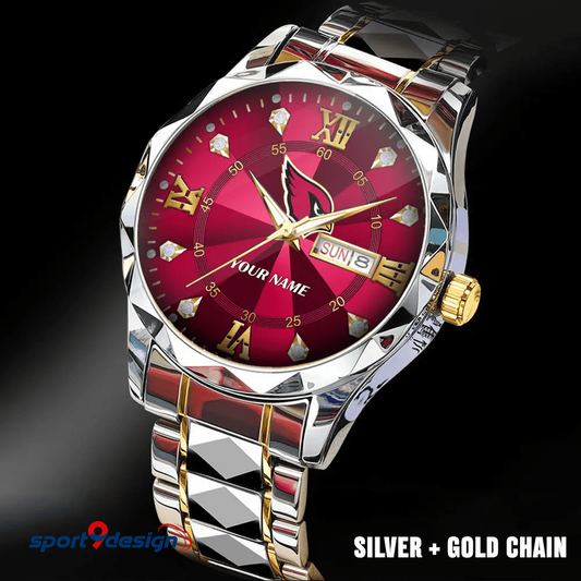 Arizona Cardinals - American Football Men Luxury Hand Watch All Team Custom Any Name Gift For Fan - Limited Edition