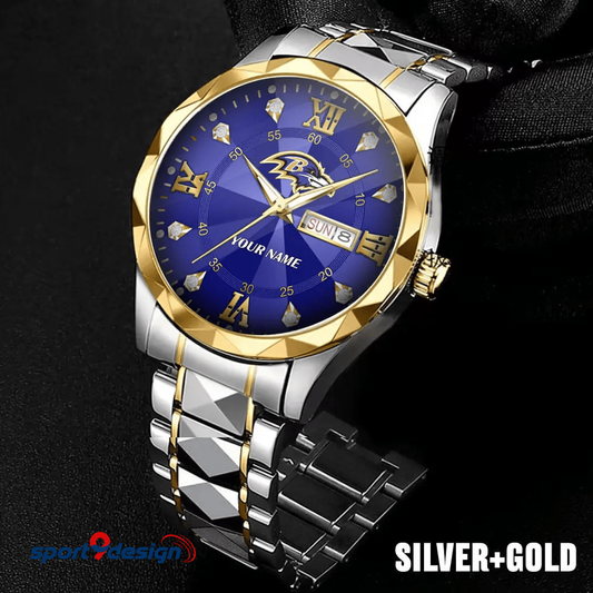 Baltimore Ravens - American Football Men Luxury Hand Watch All Team Custom Any Name Gift For Fan - Limited Edition