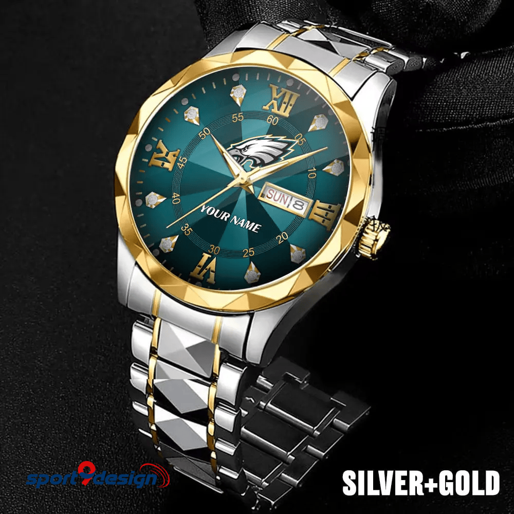 Philadelphia Eagles - American Football Men Luxury Hand Watch All Team Custom Any Name Gift For Fan - Limited Edition