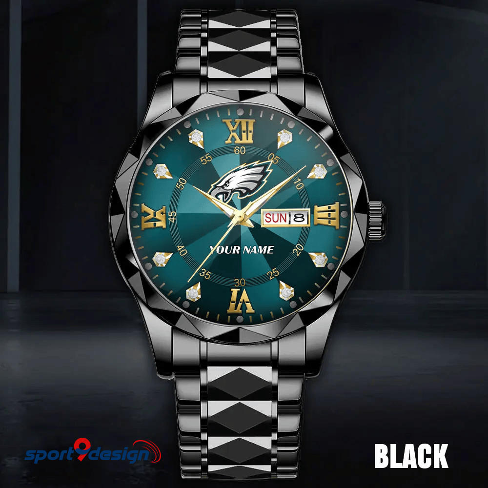 Philadelphia Eagles - American Football Men Luxury Hand Watch All Team Custom Any Name Gift For Fan - Limited Edition