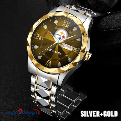 Pittsburgh Steelers - American Football Men Luxury Hand Watch All Team Custom Any Name Gift For Fan - Limited Edition