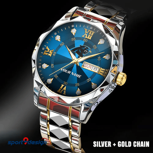 Carolina Panthers - American Football Men Luxury Hand Watch All Team Custom Any Name Gift For Fan - Limited Edition