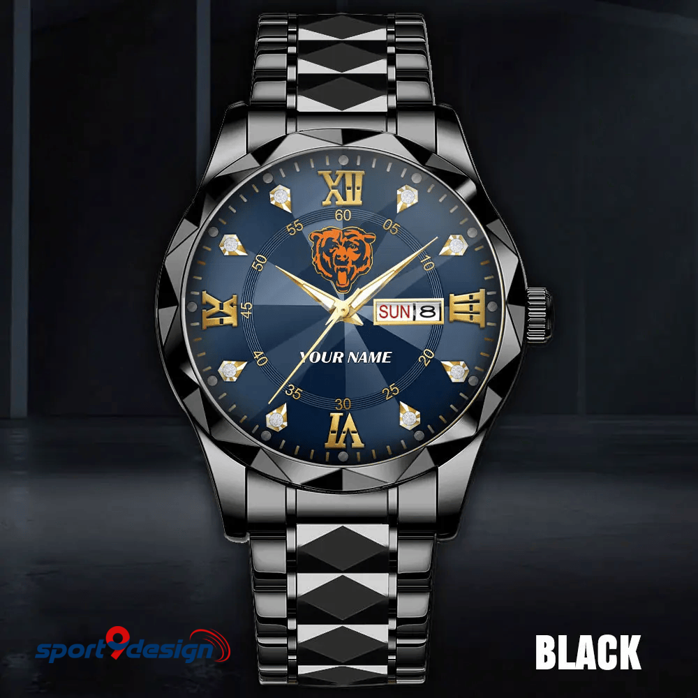 Chicago Bears - American Football Men Luxury Hand Watch All Team Custom Any Name Gift For Fan - Limited Edition