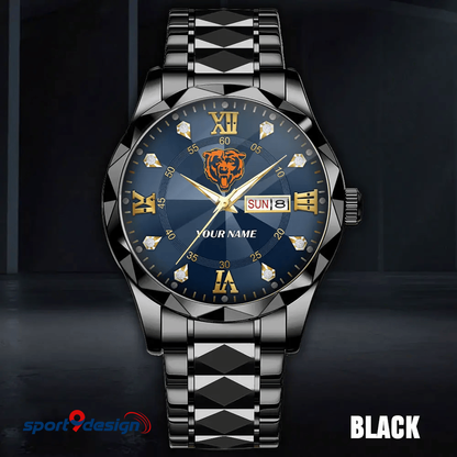 Chicago Bears - American Football Men Luxury Hand Watch All Team Custom Any Name Gift For Fan - Limited Edition