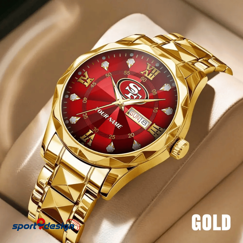 San Francisco 49ers - American Football Men Luxury Hand Watch All Team Custom Any Name Gift For Fan - Limited Edition