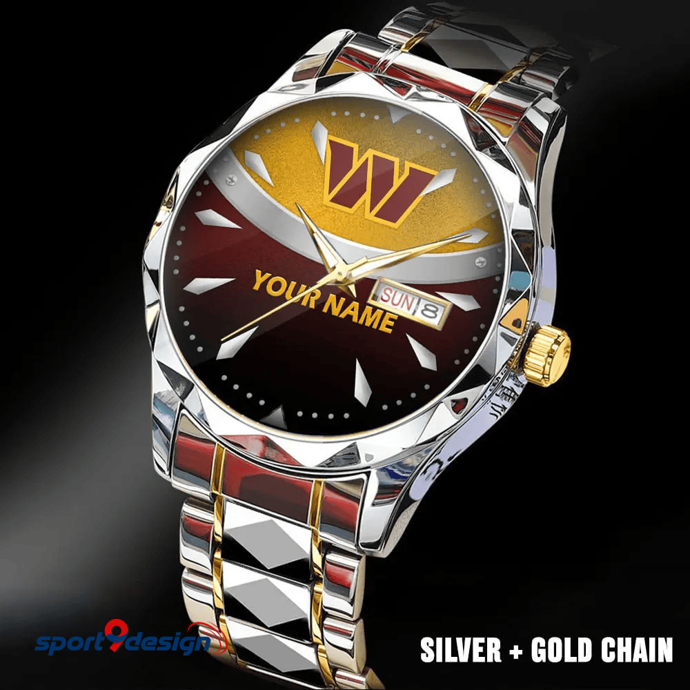 Washington Commanders - American Football Men Luxury Hand Watch Custom Any Name Gifts For Fan-Limitted Edition
