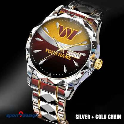 Washington Commanders - American Football Men Luxury Hand Watch Custom Any Name Gifts For Fan-Limitted Edition