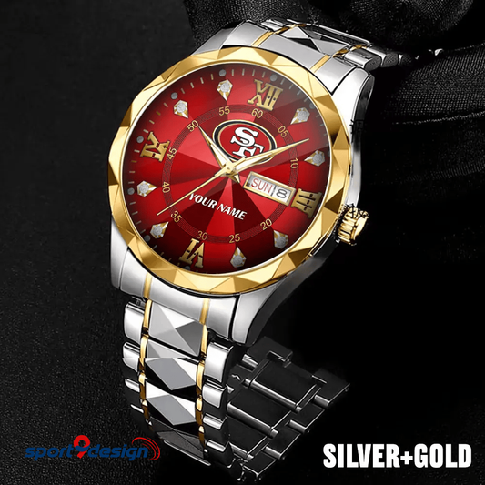 San Francisco 49ers - American Football Men Luxury Hand Watch All Team Custom Any Name Gift For Fan - Limited Edition