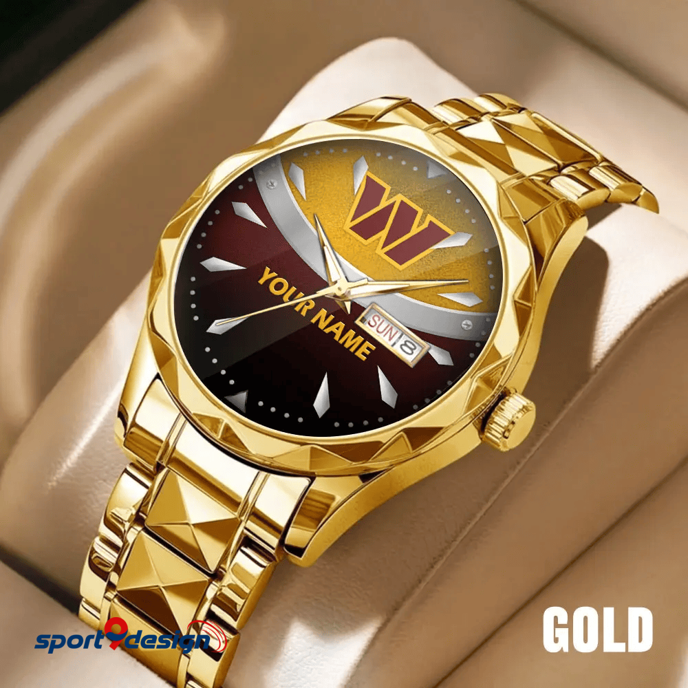 Washington Commanders - American Football Men Luxury Hand Watch Custom Any Name Gifts For Fan-Limitted Edition