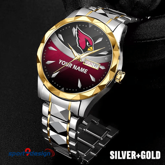 Arizona Cardinals - American Football Men Luxury Hand Watch Custom Any Name Gifts For Fan-Limitted Edition
