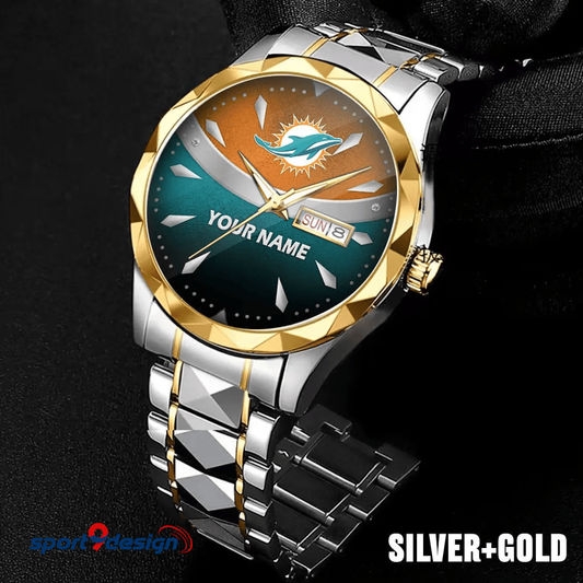 Miami Dolphins - American Football Men Luxury Hand Watch Custom Any Name Gifts For Fan-Limitted Edition