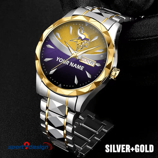 Minnesota Vikings - American Football Men Luxury Hand Watch Custom Any Name Gifts For Fan-Limitted Edition