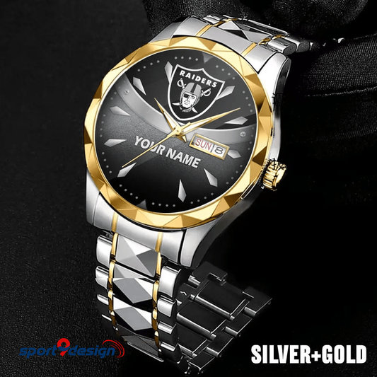 Las Vegas Raiders - American Football Men Luxury Hand Watch Custom Any Name Gifts For Fan-Limitted Edition