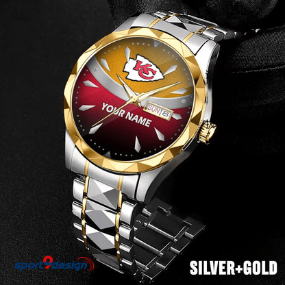Kansas City Chiefs - American Football Men Luxury Hand Watch Custom Any Name Gifts For Fan-Limitted Edition