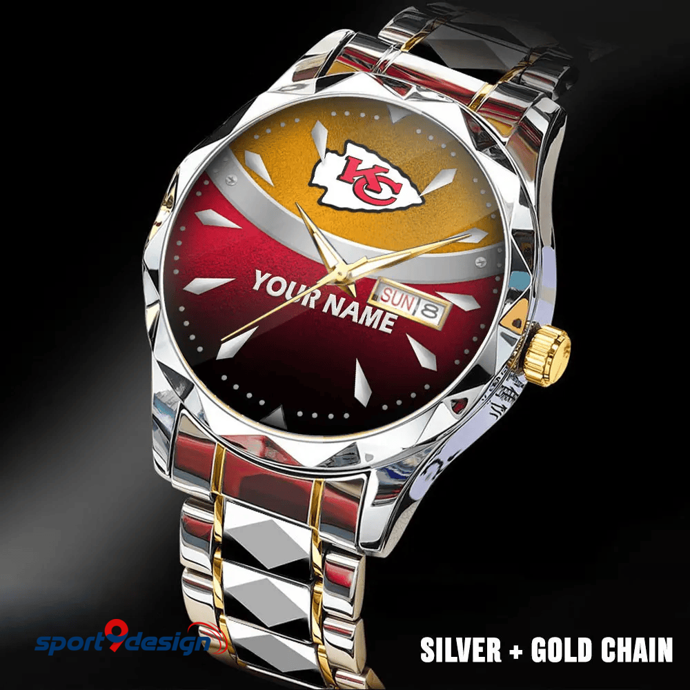 Kansas City Chiefs - American Football Men Luxury Hand Watch Custom Any Name Gifts For Fan-Limitted Edition