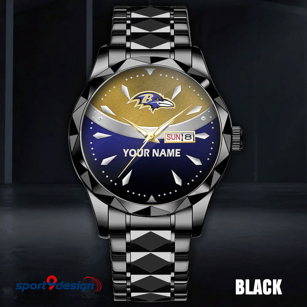 Baltimore Ravens - American Football Men Luxury Hand Watch Custom Any Name Gifts For Fan-Limitted Edition