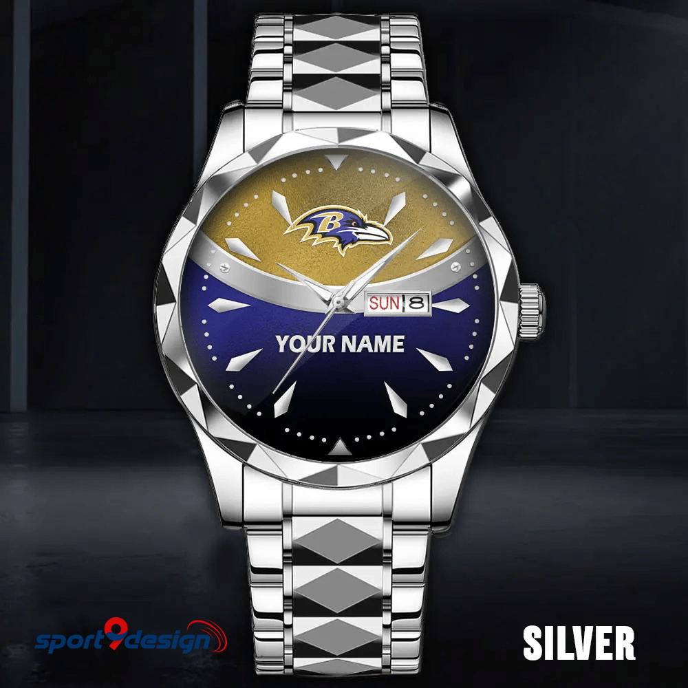 Baltimore Ravens - American Football Men Luxury Hand Watch Custom Any Name Gifts For Fan-Limitted Edition