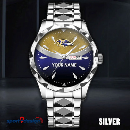 Baltimore Ravens - American Football Men Luxury Hand Watch Custom Any Name Gifts For Fan-Limitted Edition