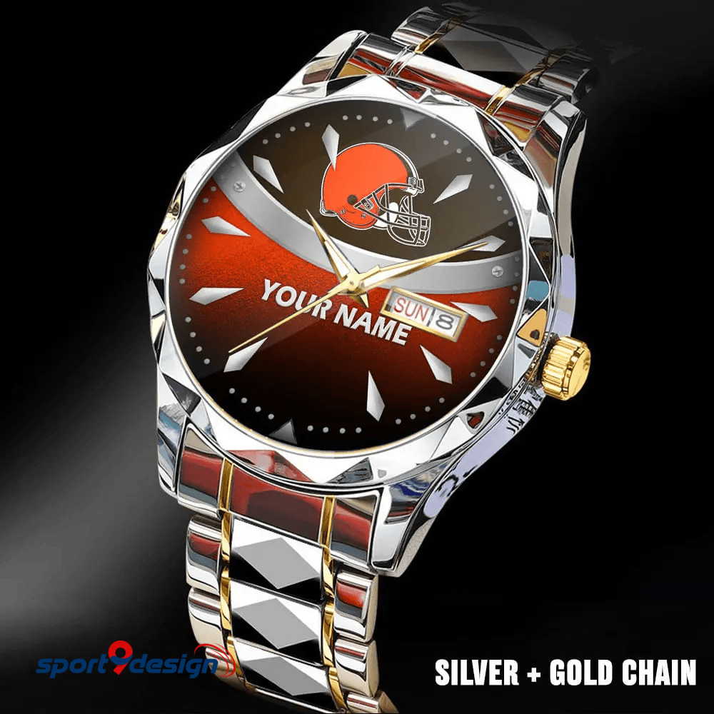 Cleveland Browns - American Football Men Luxury Hand Watch Custom Any Name Gifts For Fan-Limitted Edition