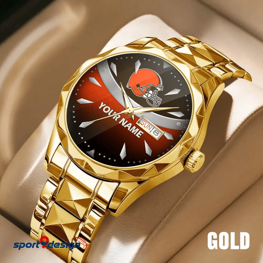 Cleveland Browns - American Football Men Luxury Hand Watch Custom Any Name Gifts For Fan-Limitted Edition